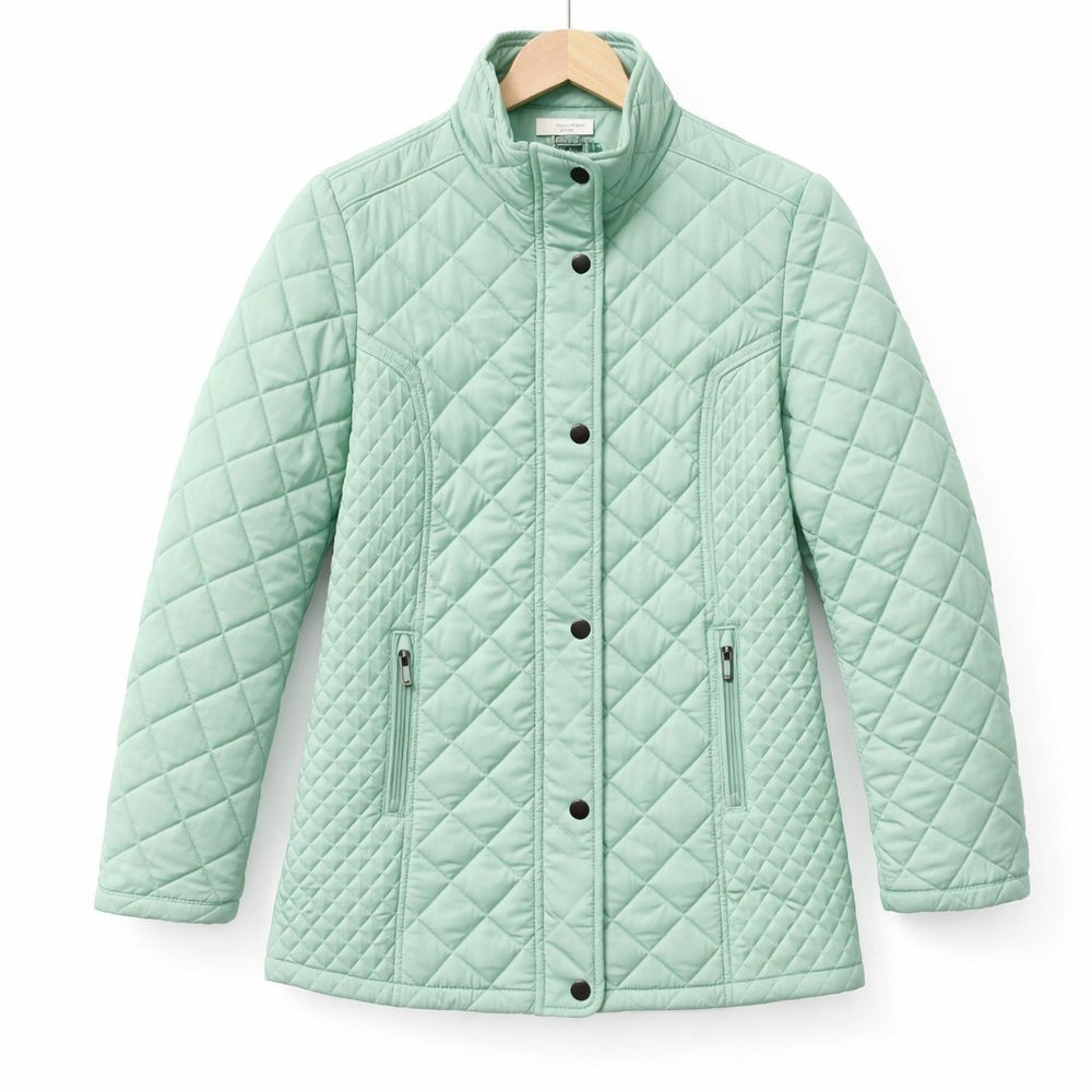 Appleseed’s Petites Women's Quilted Jacket in Light Green